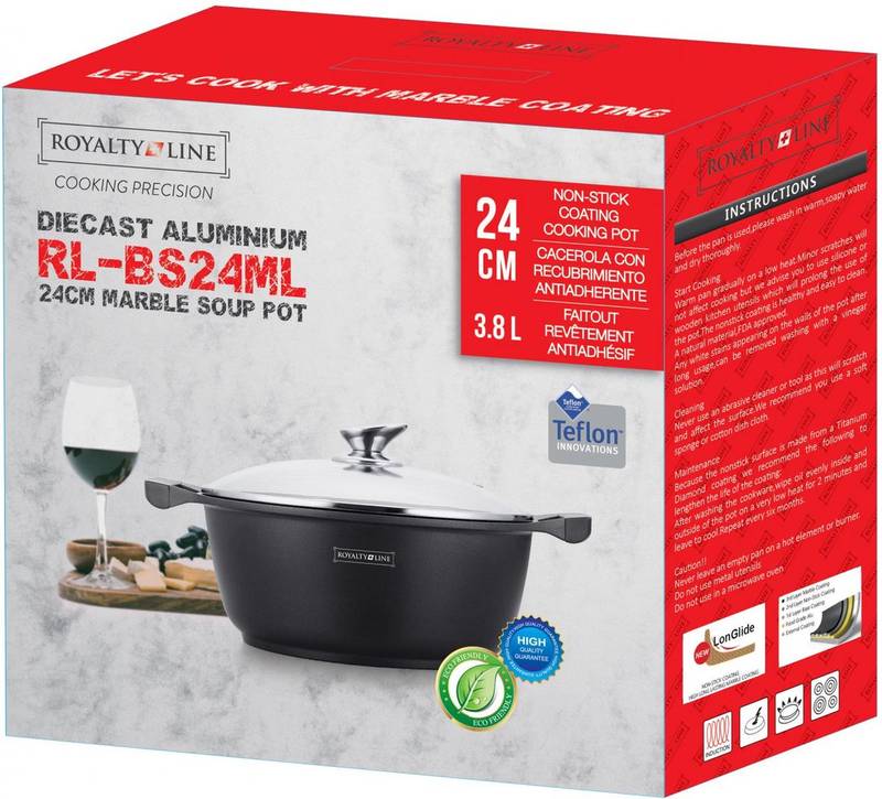 márvány bevonatú lábas – 24 cm márvány bevonatú lábas – 24 cm